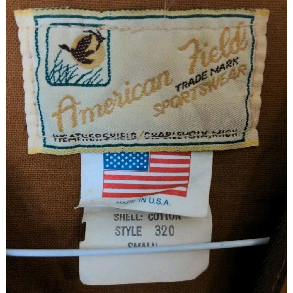 Vintage American Field Sportswear Tan Hunting Shooting Vest Trap Size Small USA